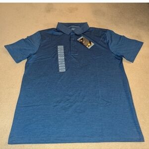 Nwt Members Mark Men's Blue Performance Polo Upf 50+ Sz Large